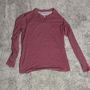 Columbia Red Henley Shirt